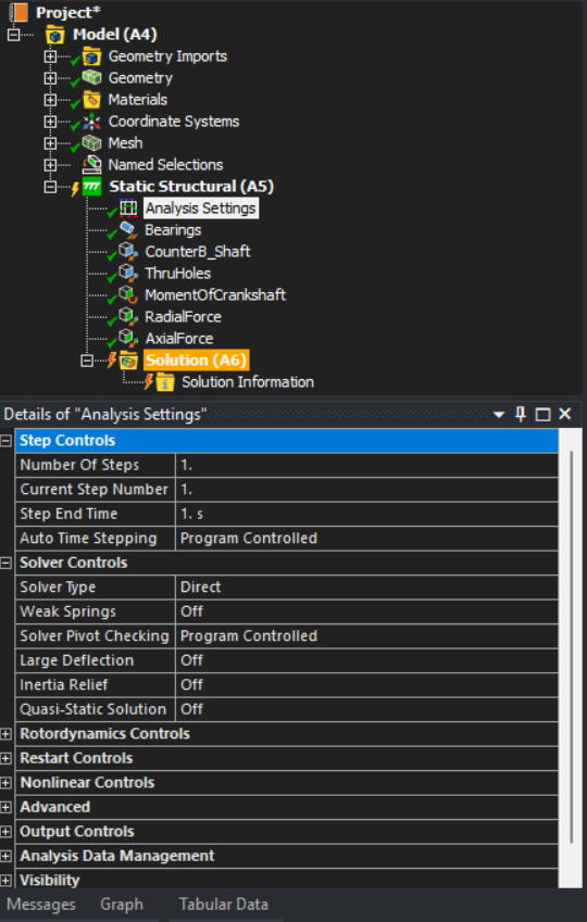 ANSYS solver limitation detail