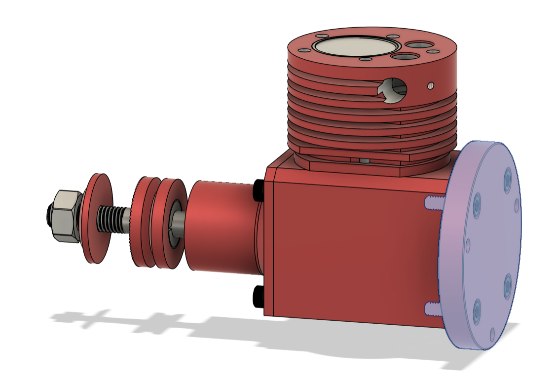 Engine mounting backplate in context
